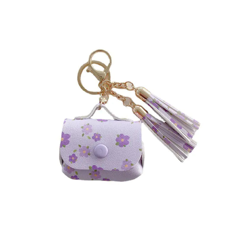 AirPods Elegant Leather Case Keychain