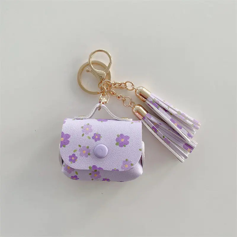 AirPods Elegant Leather Case Keychain