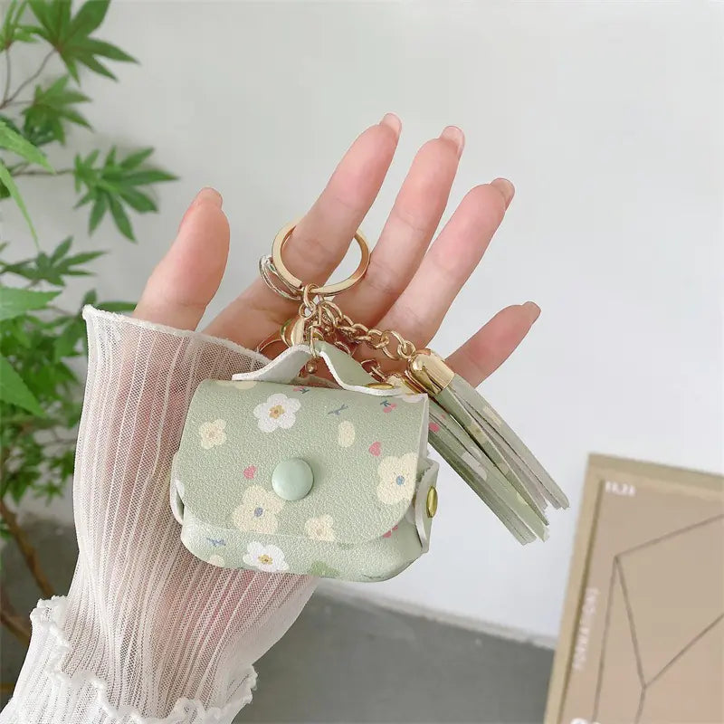 AirPods Elegant Leather Case Keychain
