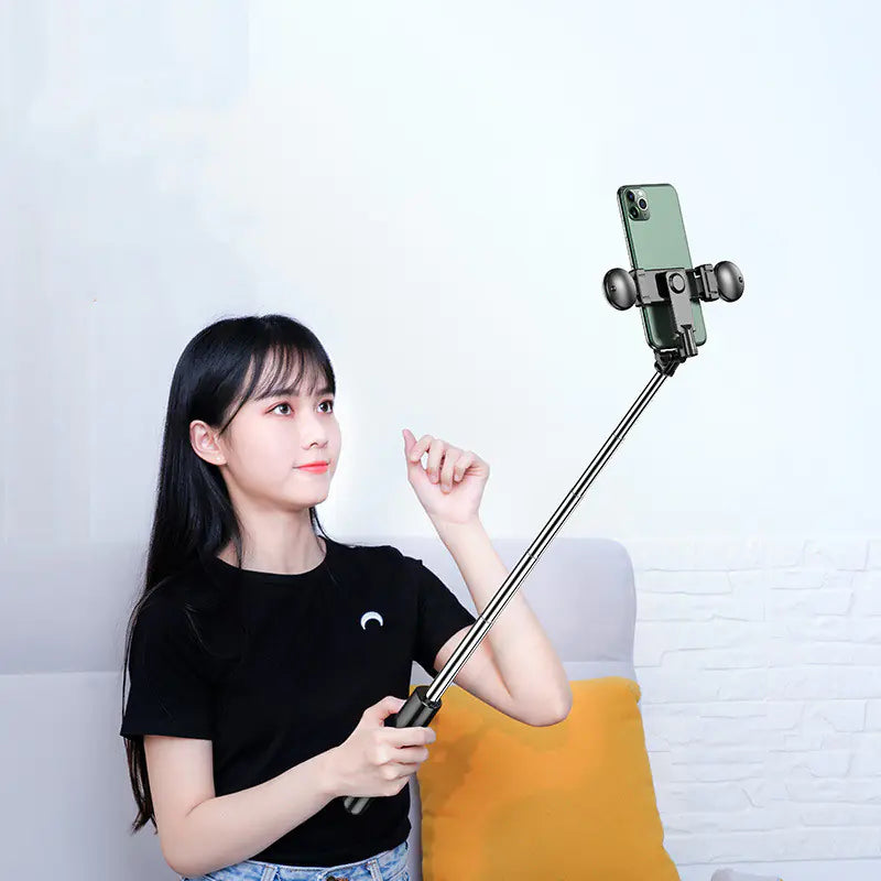 SNAPMASTER Bluetooth Selfie Stick with Ring Light & Tripod