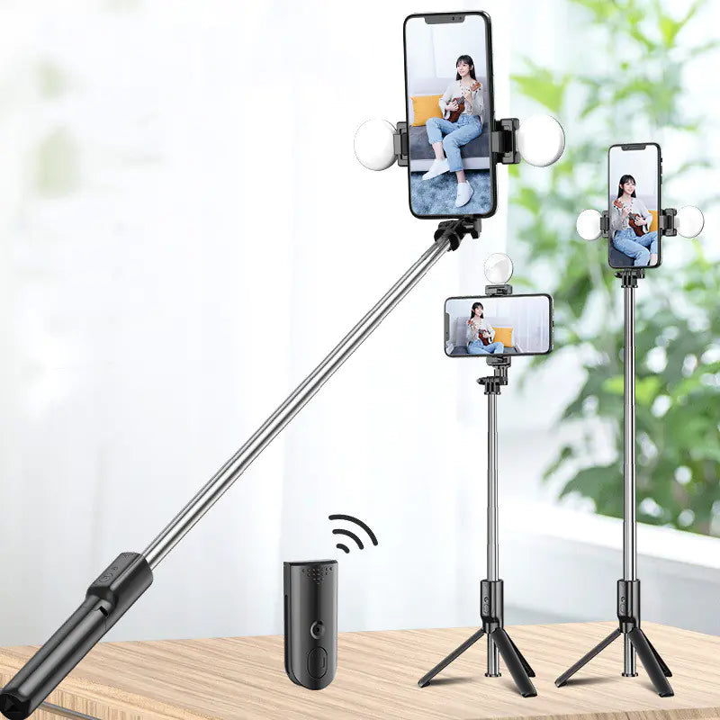 SNAPMASTER Bluetooth Selfie Stick with Ring Light & Tripod