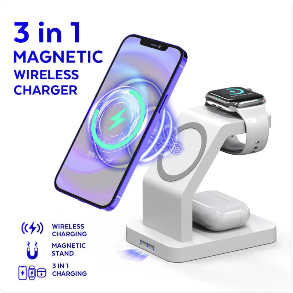 Tri-Device Magnetic Charger