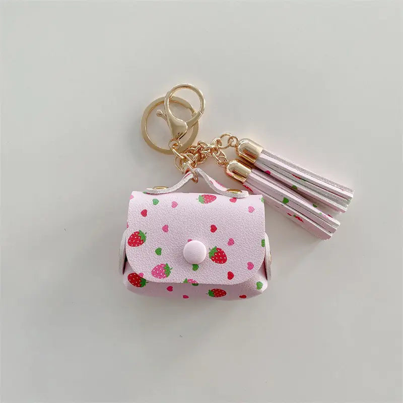 AirPods Elegant Leather Case Keychain