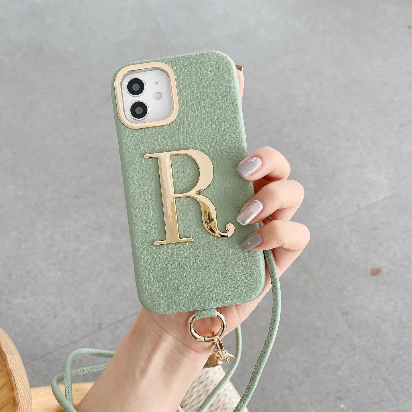 Luxe Strap PU Leather Case for iPhone 14/15