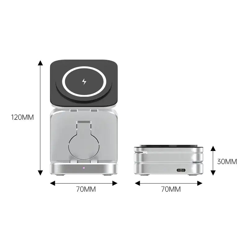 3-In-1 Magnetic Wireless Charging Station for iPhone and AirPods