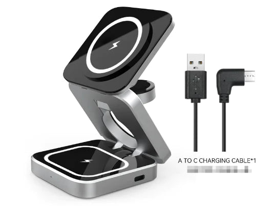 3-In-1 Magnetic Wireless Charging Station for iPhone and AirPods