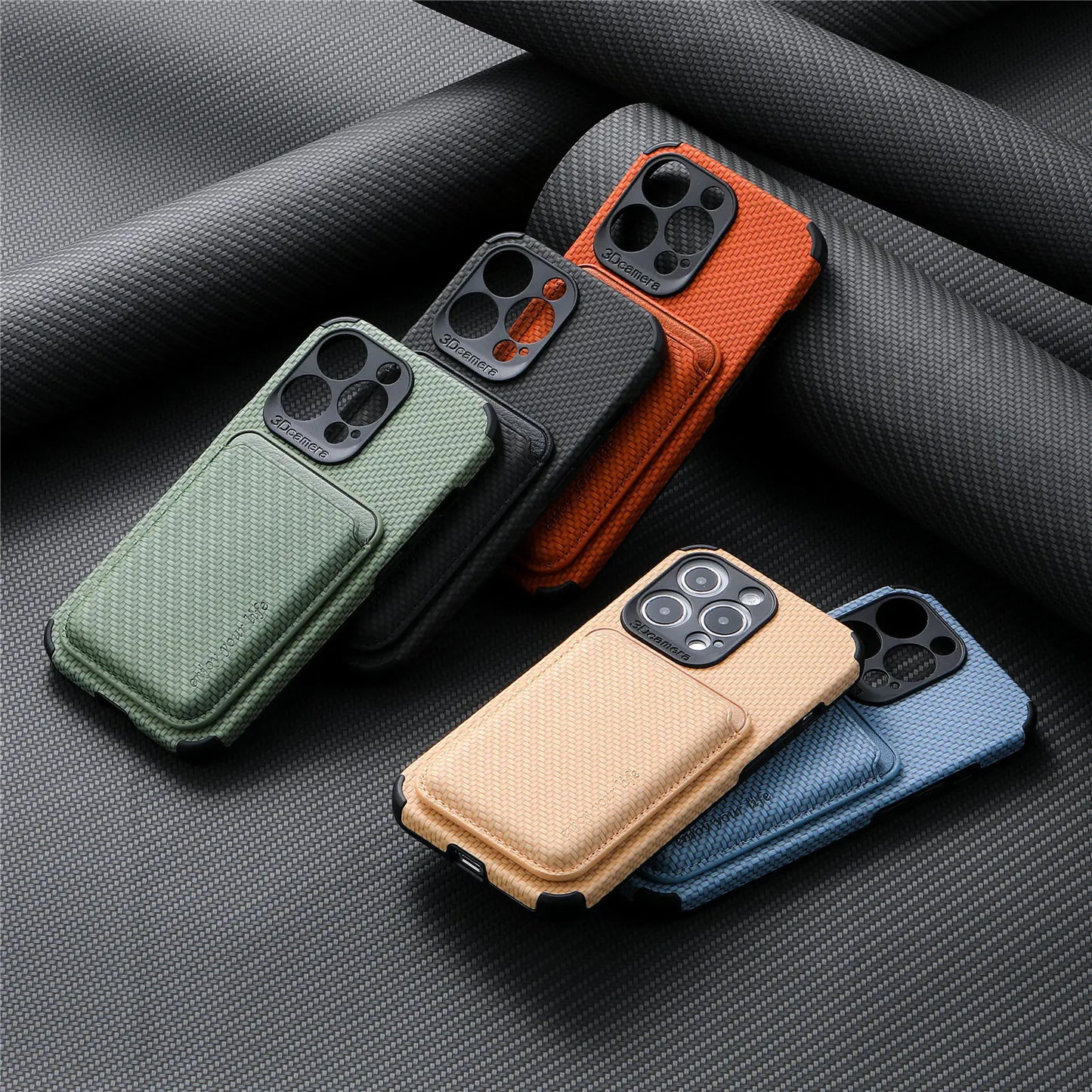 Elegant MagSafe Leather Wallet Case for iPhone 15 Pro