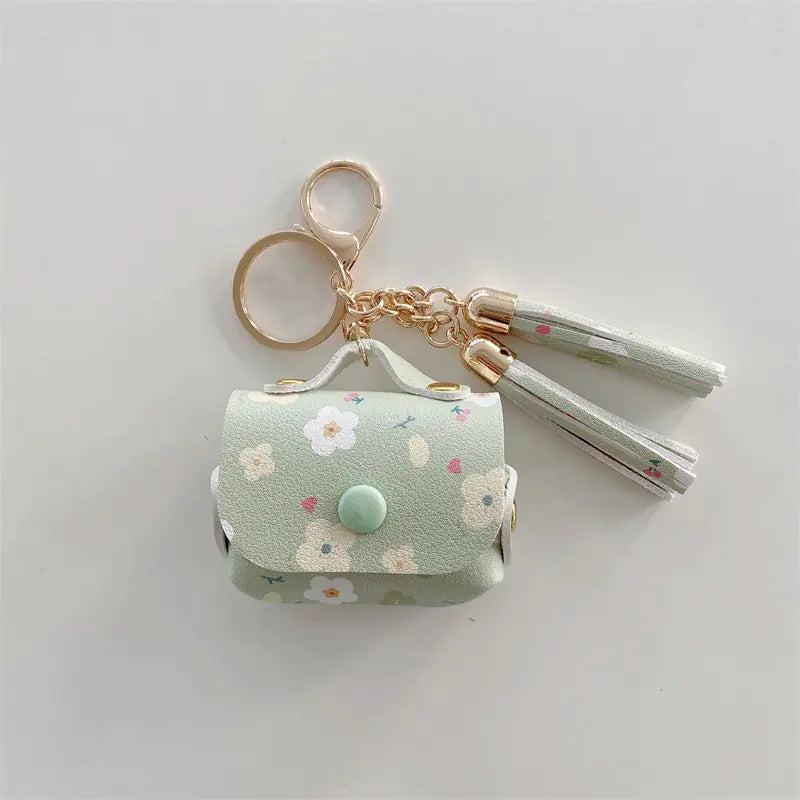 AirPods Elegant Leather Case Keychain