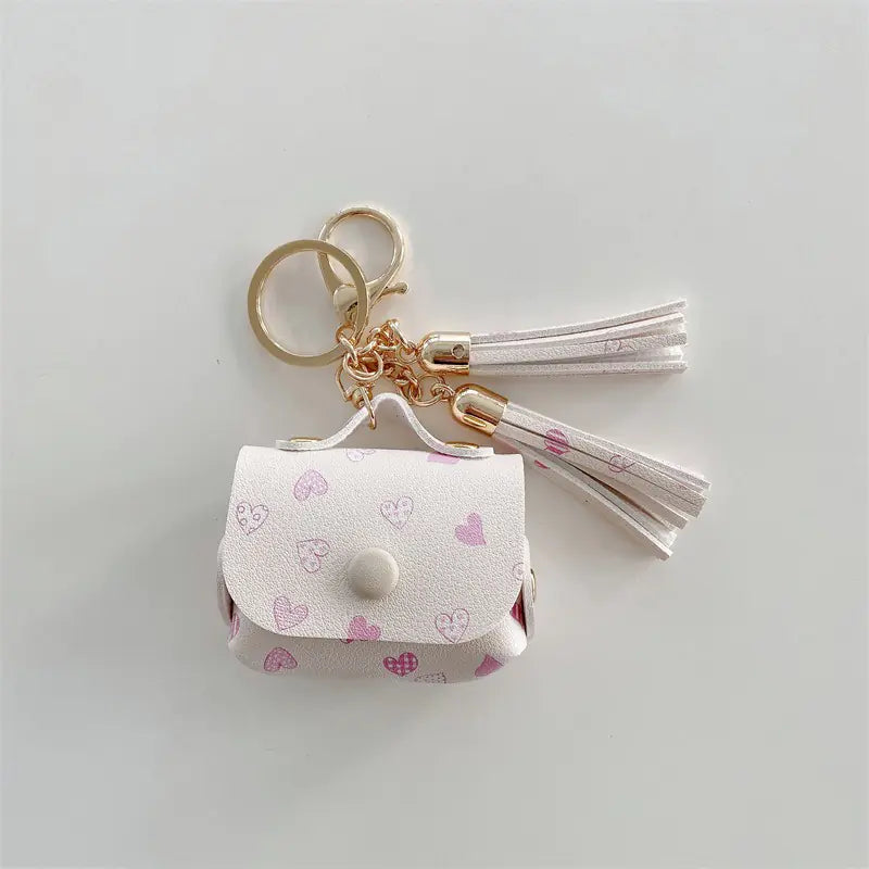 AirPods Elegant Leather Case Keychain