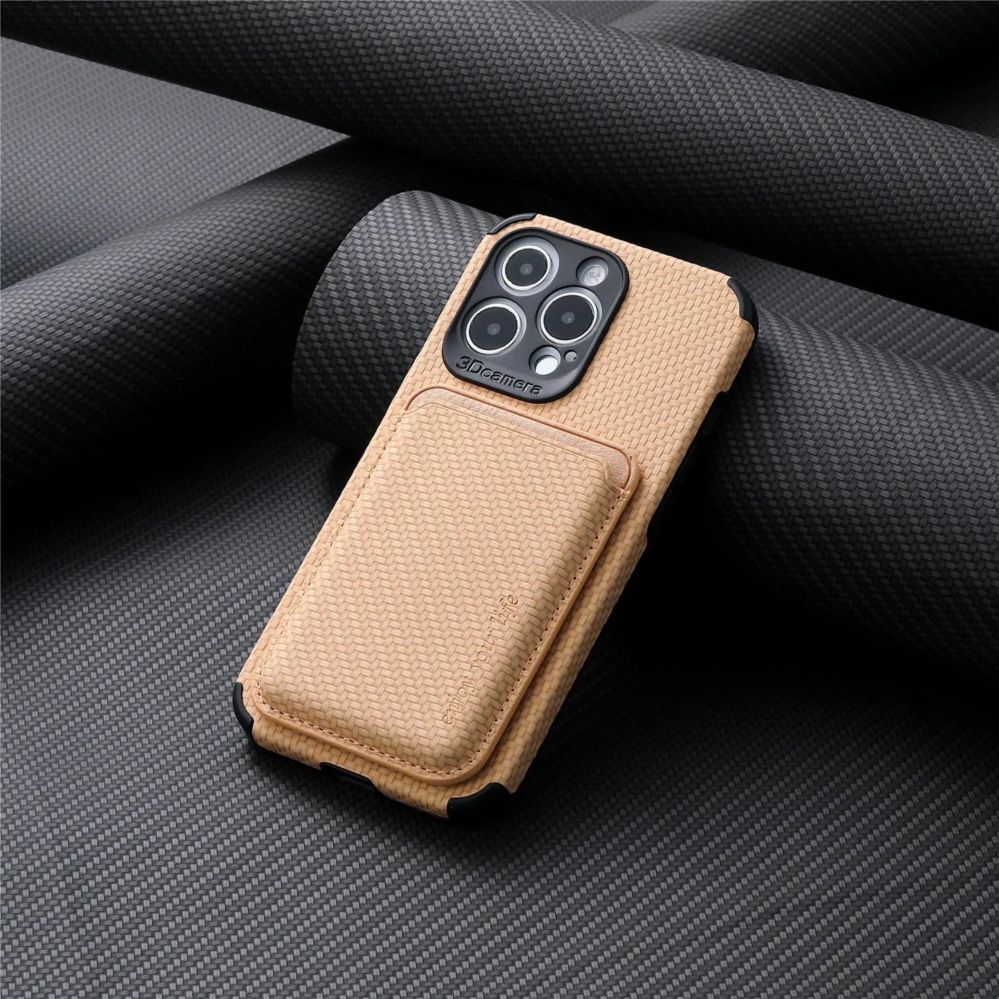 Elegant MagSafe Leather Wallet Case for iPhone 15 Pro