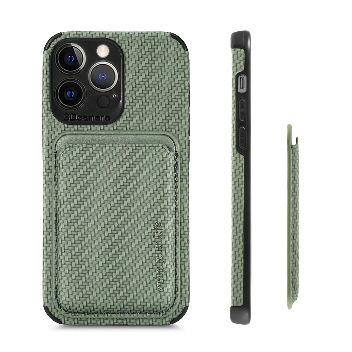 Elegant MagSafe Leather Wallet Case for iPhone 15 Pro