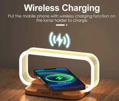 Sleek Wireless Charging Lamp Stand