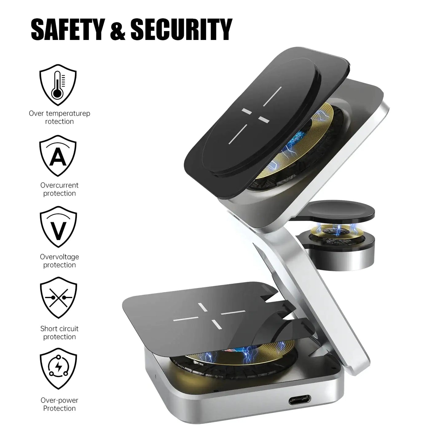 3-In-1 Magnetic Wireless Charging Station for iPhone and AirPods