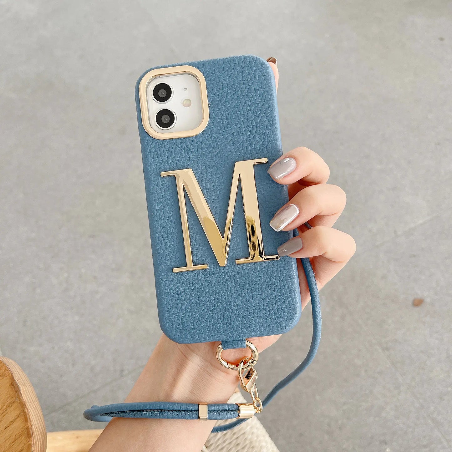 Luxe Strap PU Leather Case for iPhone 14/15