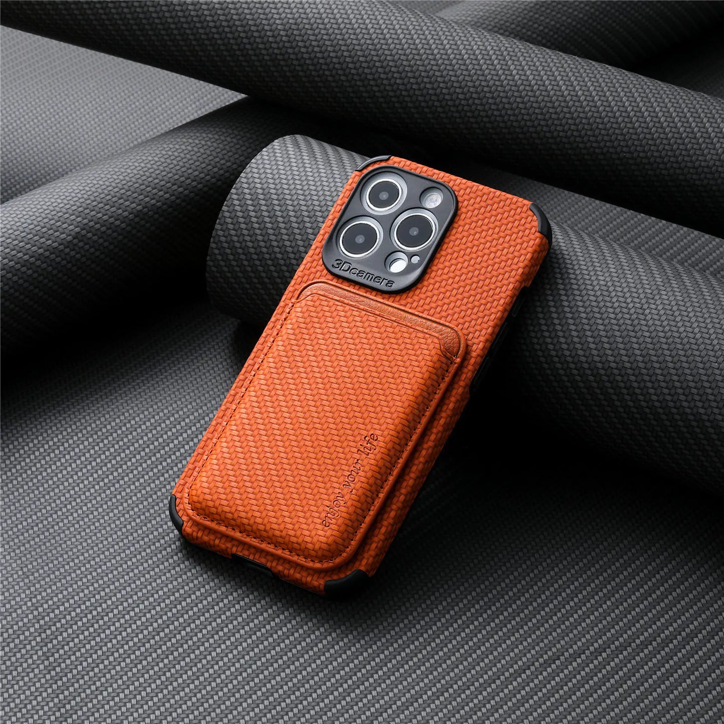Elegant MagSafe Leather Wallet Case for iPhone 15 Pro