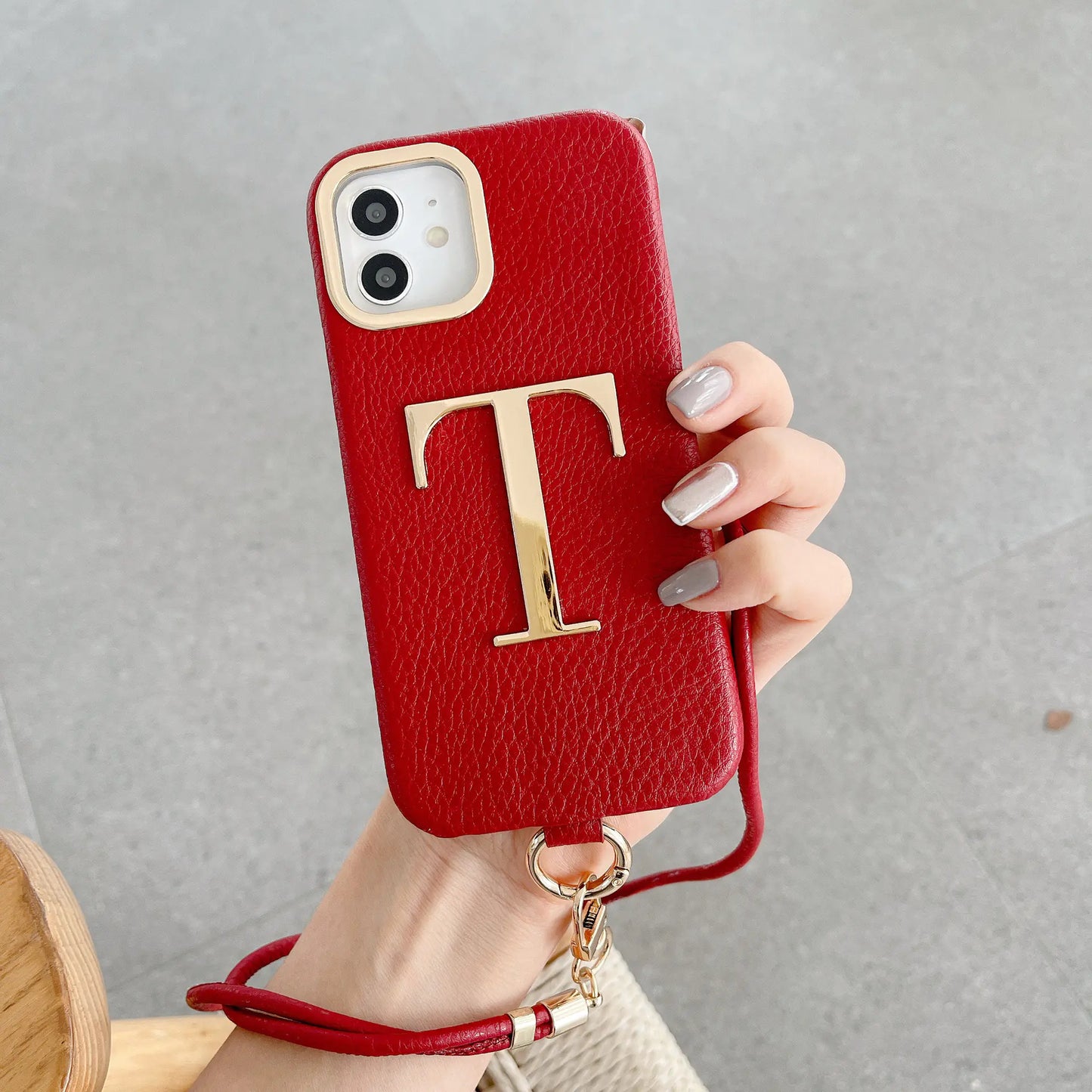Luxe Strap PU Leather Case for iPhone 14/15