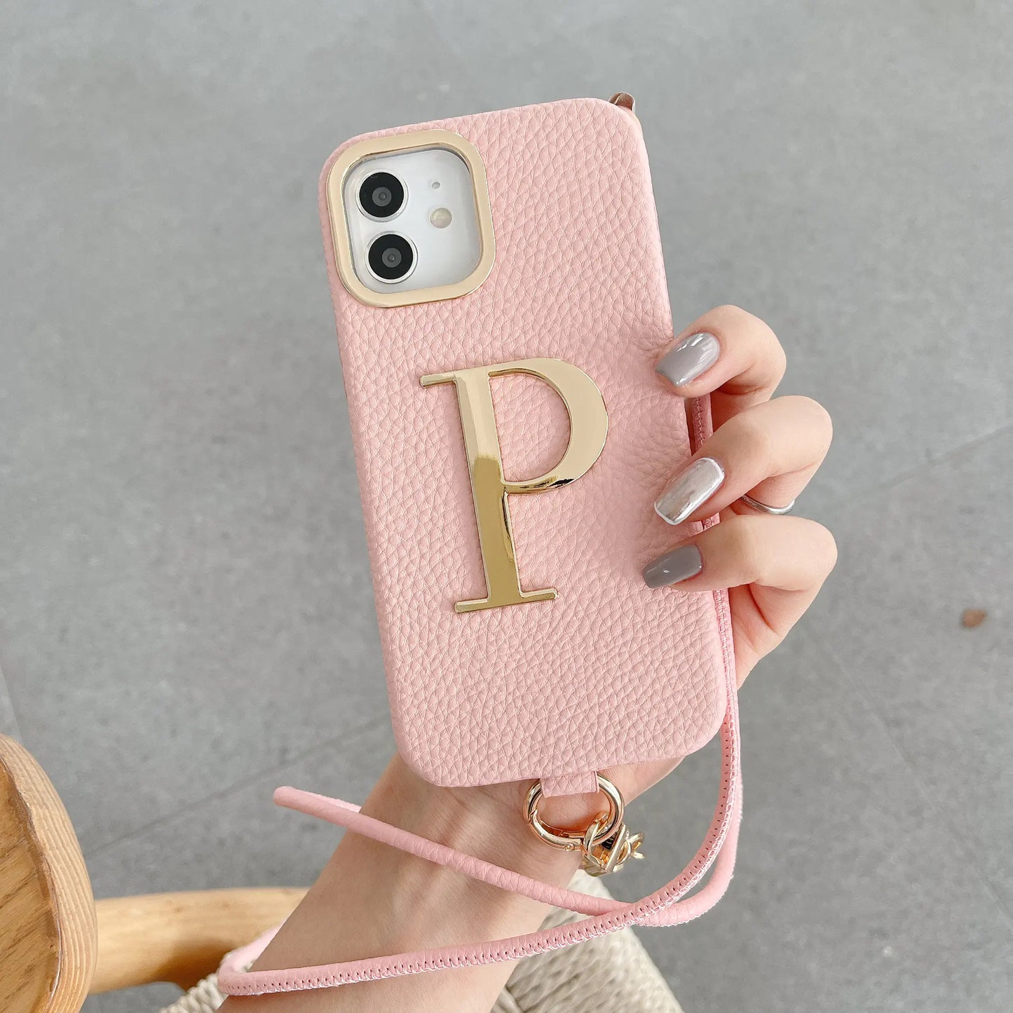 Luxe Strap PU Leather Case for iPhone 14/15