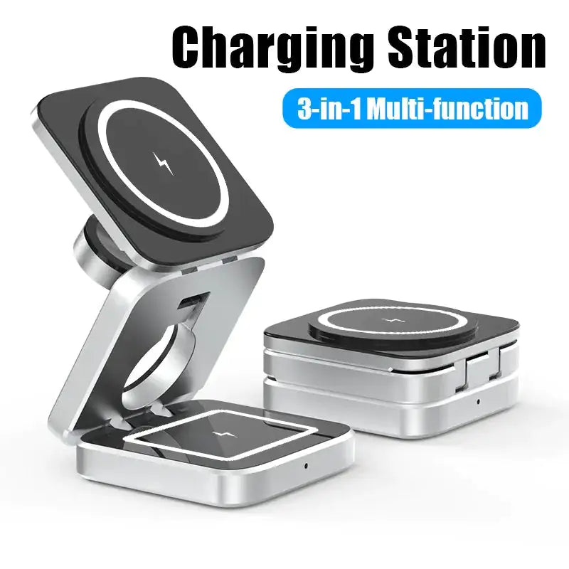 3-In-1 Magnetic Wireless Charging Station for iPhone and AirPods