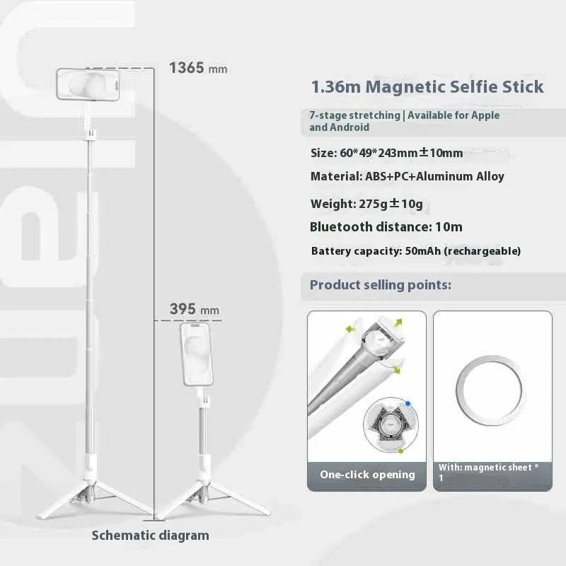 Magnetic Bluetooth Selfie Stick